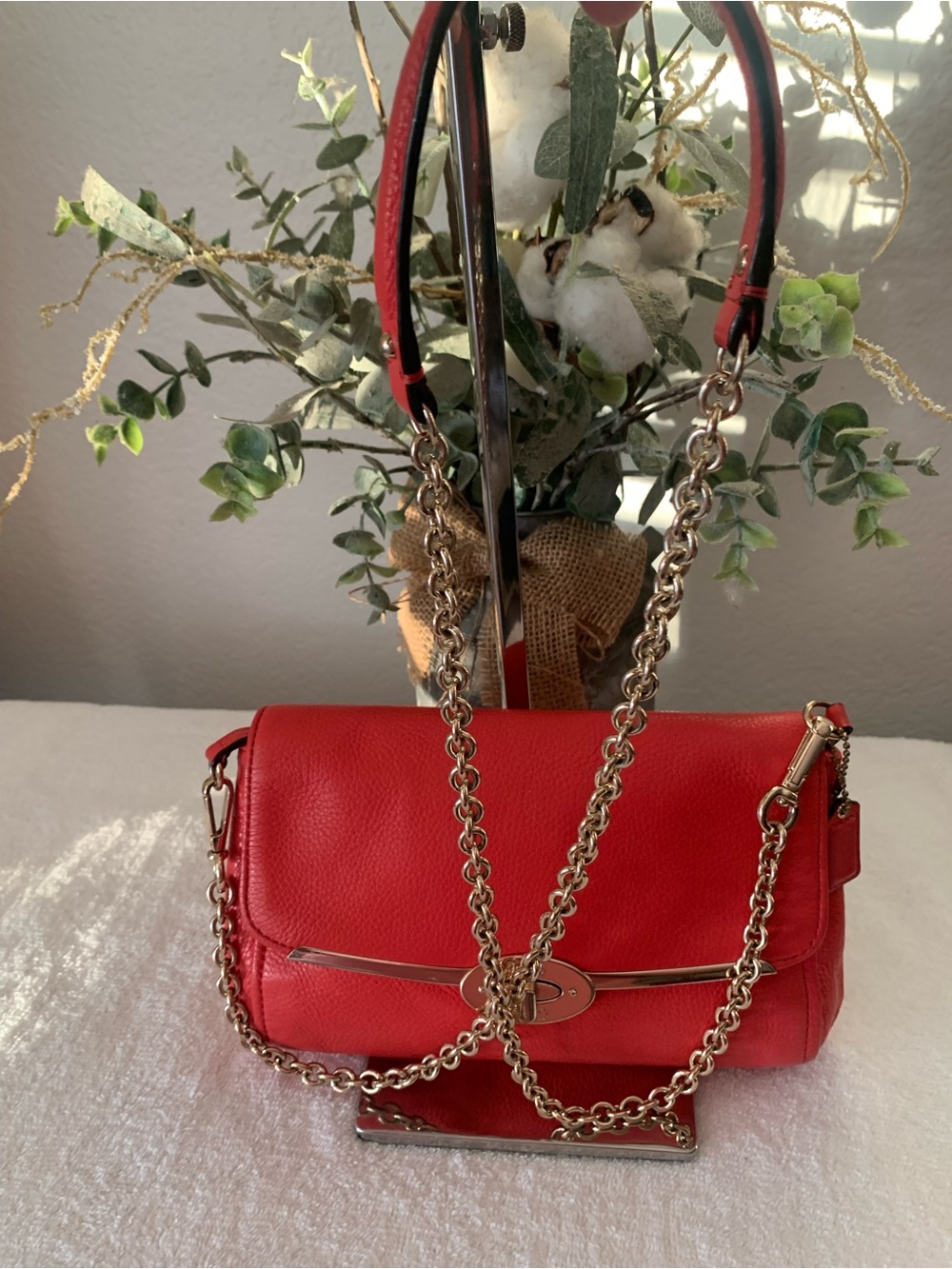 COACH Madison  Pebbled Leather Crossbody /Shoulder Bag - Picture 12 of 12